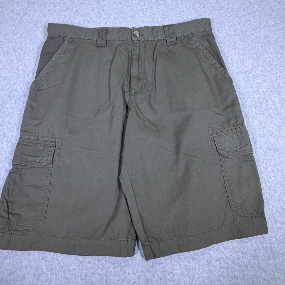 Eddie Bauer Mens 35 Relaxed Ripstop Cargo Shorts Slate Green NWT Hiking